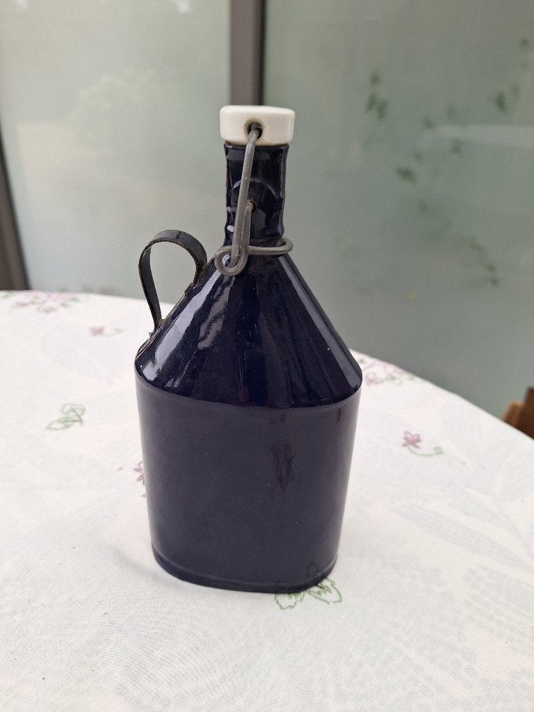 Antieke geëmailleerde veldfles, mijnwerkerfles, Ophalen of Verzenden