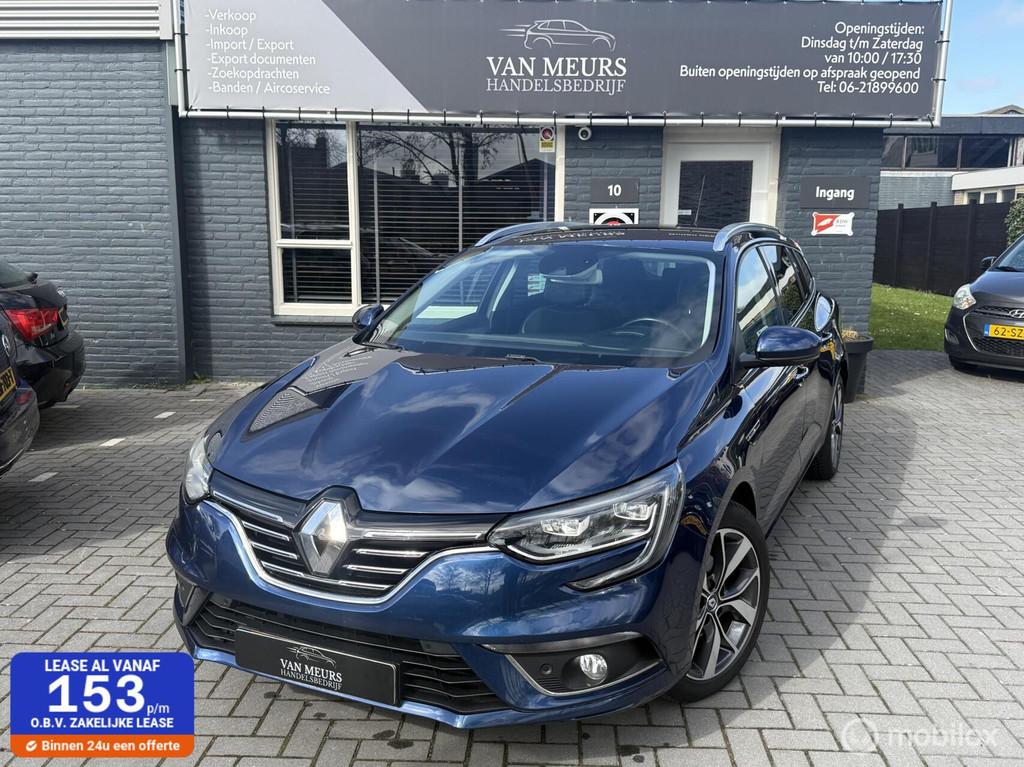 Renault Megane Estate 1.5 dCi Bose, navigatie, led, half led, Auto's, Gebruikt, 4 cilinders, Blauw, Leder en Stof