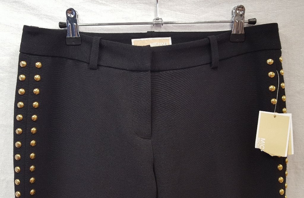 Michael Kors nieuwe zwarte broek + gouden noppen XS nr 47722, Kleding | Dames, Broeken en Pantalons, Michael Kors, ., Zwart, Nieuw