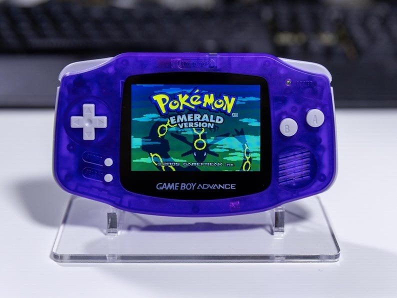 GBA met IPS scherm | Transparant Paars | USB-C, Ophalen of Verzenden, Refurbished, Game Boy Advance
