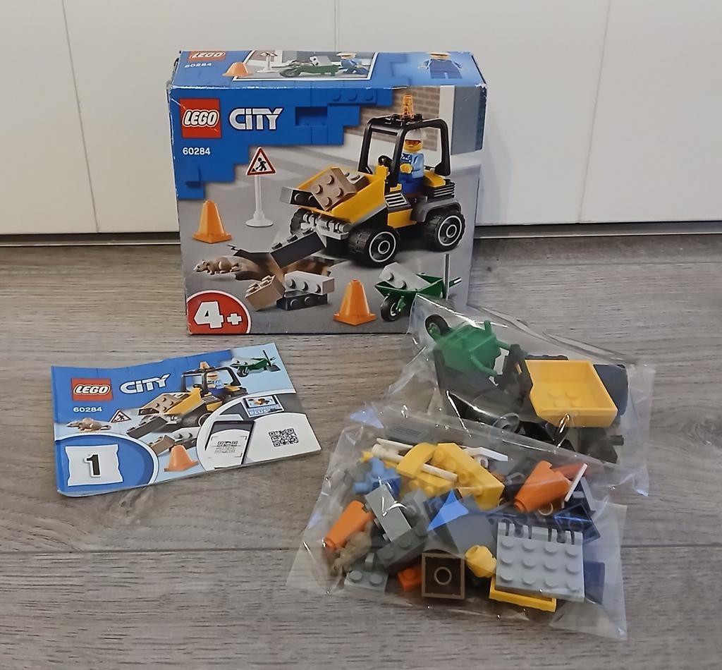 Lego City 60284 Wegenwerker, Ophalen of Verzenden, Zo goed als nieuw, Complete set, Lego