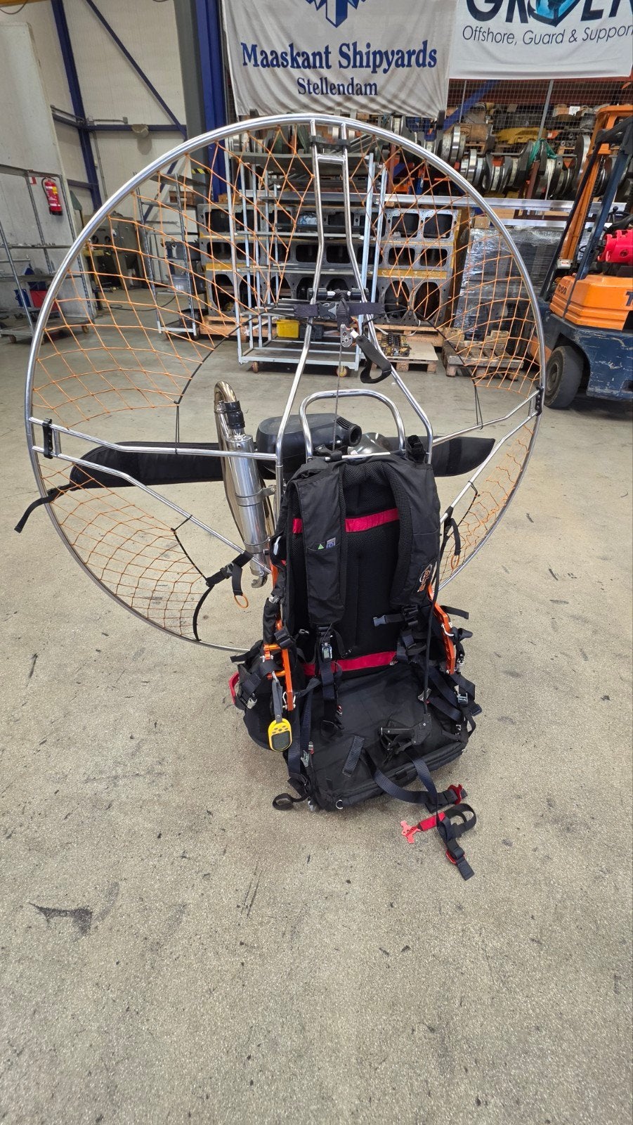 172cc corsair paramotor, Ophalen, Scherm