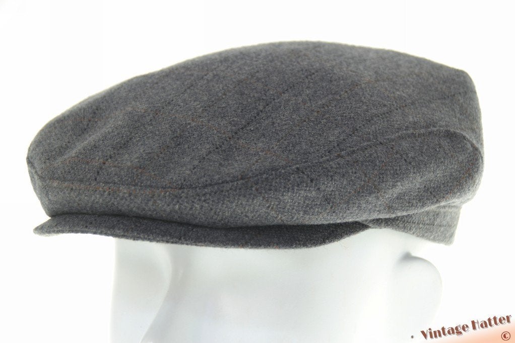 Vintage flatcap Platte pet CandA blauwig grijs 55 = S tot XS, Ophalen of Verzenden, Canda, Pet, 57 cm (M, 7⅛ inch) of minder