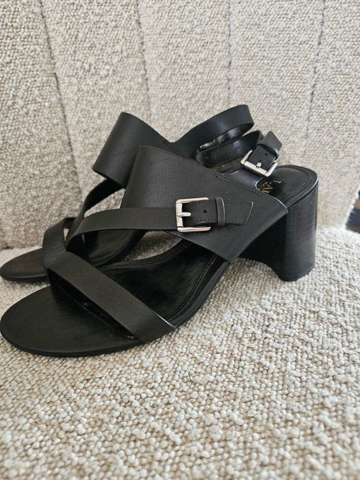 Lauren Ralph Lauren Florin Sandalen Zwart Maat 38, Kleding | Dames, Ophalen of Verzenden, Zo goed als nieuw, Zwart, Sandalen of Muiltjes
