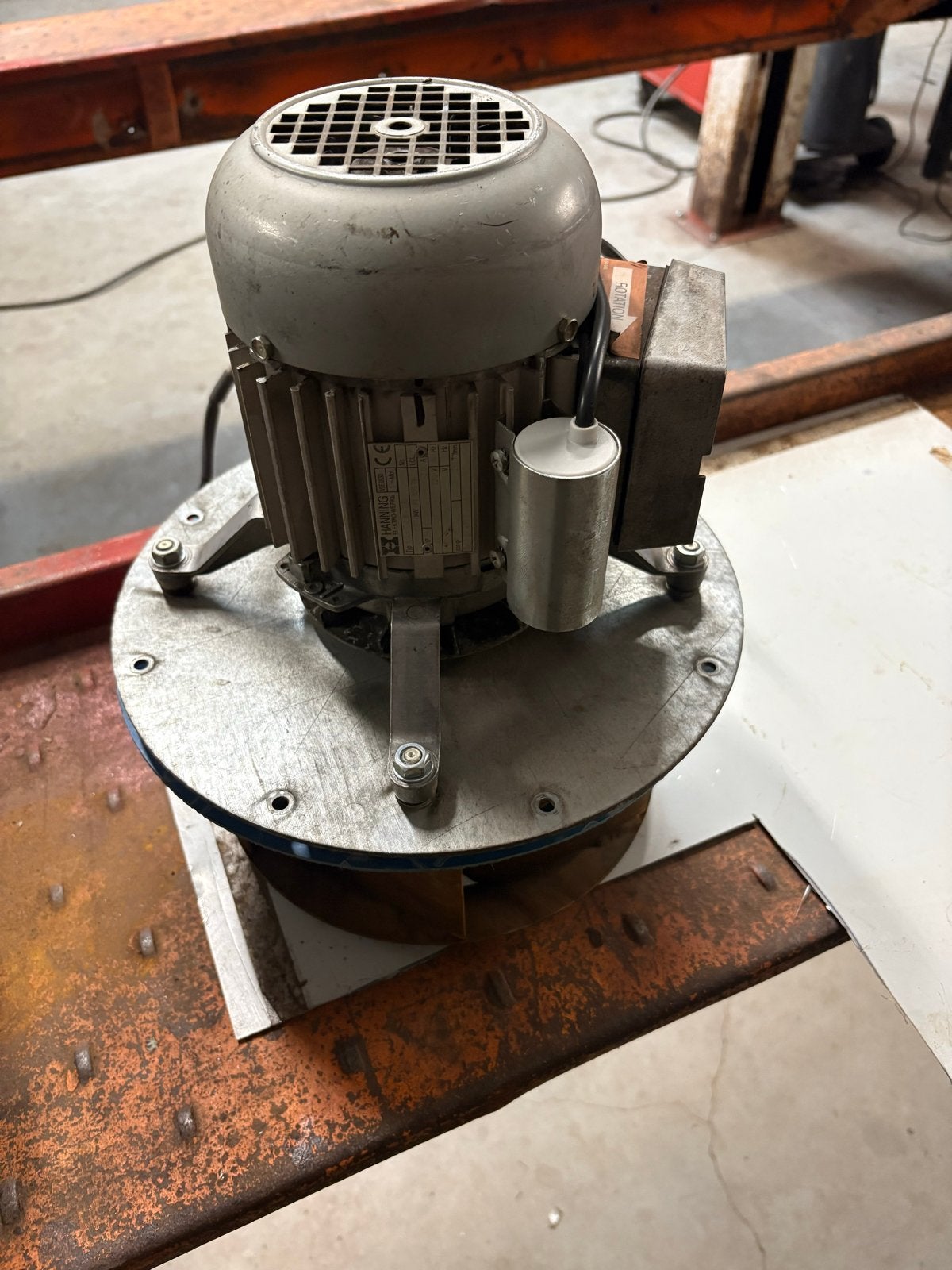 Hanning Elektromotor 0.37 kW - 2880 rpm afzuiger, Doe-het-zelf en Verbouw, Motoren, Ophalen, Gebruikt, Elektromotor, 1800 rpm of meer