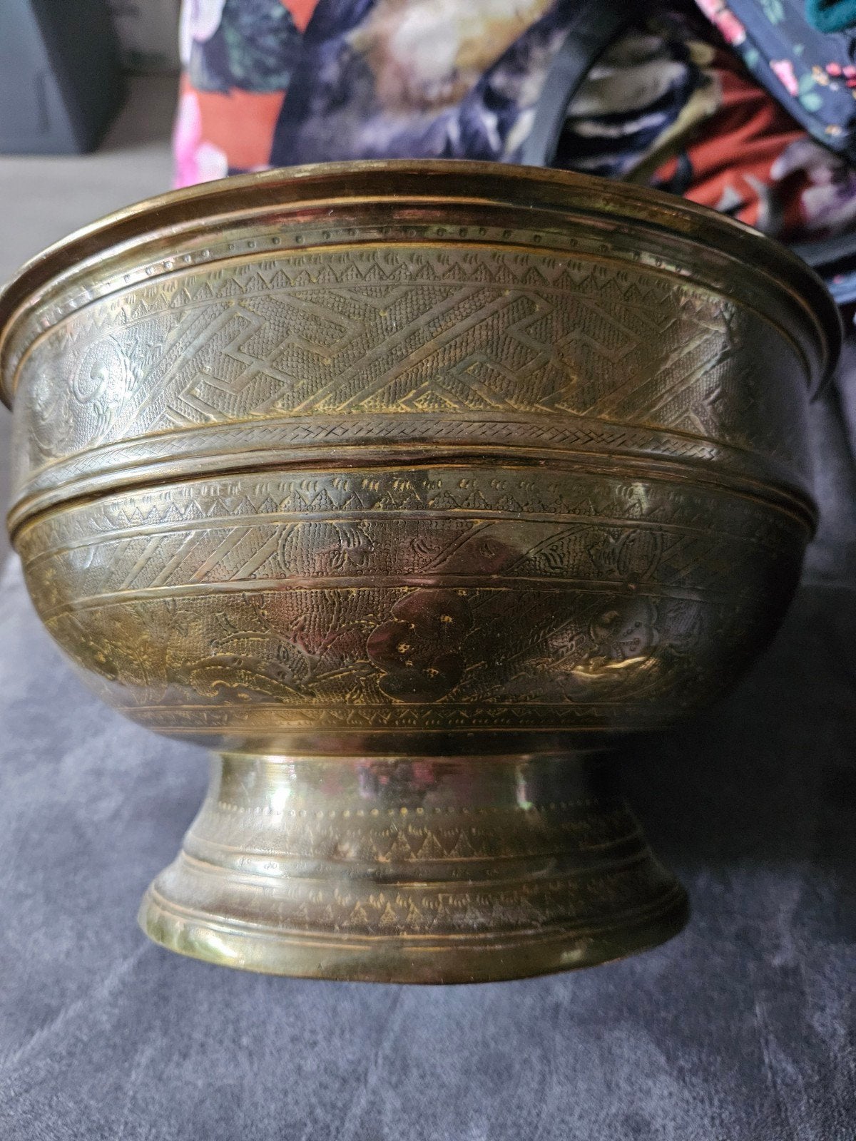 Antieke mesding bokor waskom., Ophalen of Verzenden