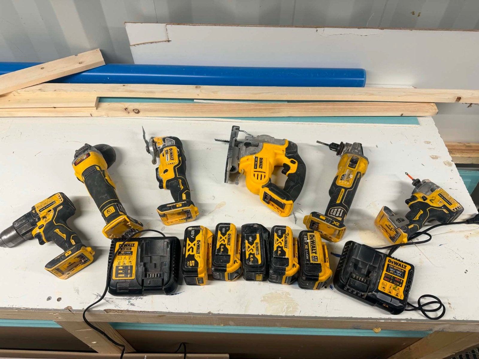 DeWalt Gereedschap Set - Boormachine, Zaag, Slijper, Doe-het-zelf en Verbouw, Gereedschap | Boormachines, Gebruikt, Overige typen
