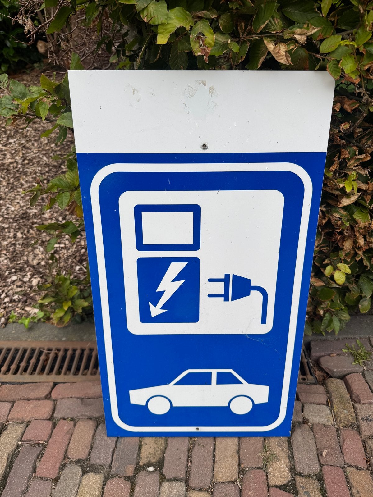 Trespa verkeersbord laadpaal elektrische auto, Ophalen of Verzenden, Gebruikt