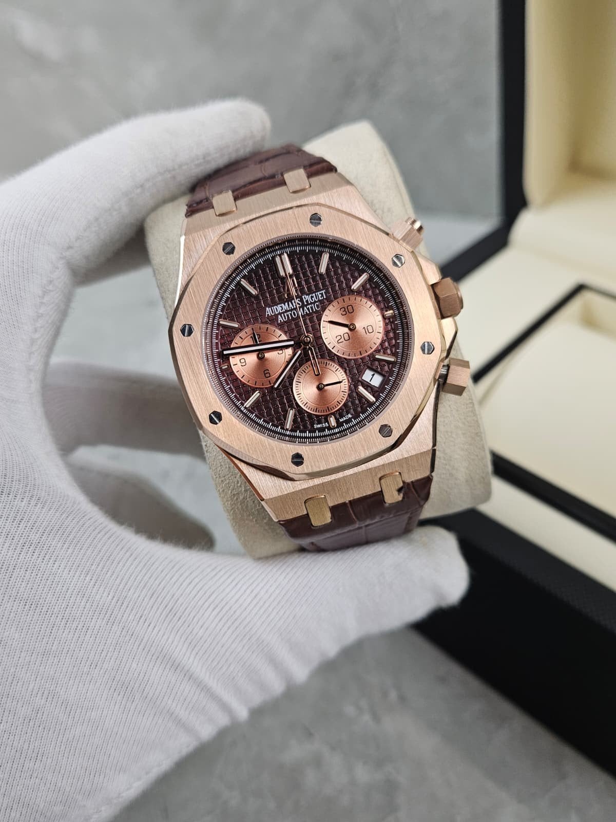 Audemars Piguet Royal Oak heren horloge, Sieraden, Tassen en Uiterlijk, Horloges | Heren, Overige merken, Leer, Staal, Verzenden