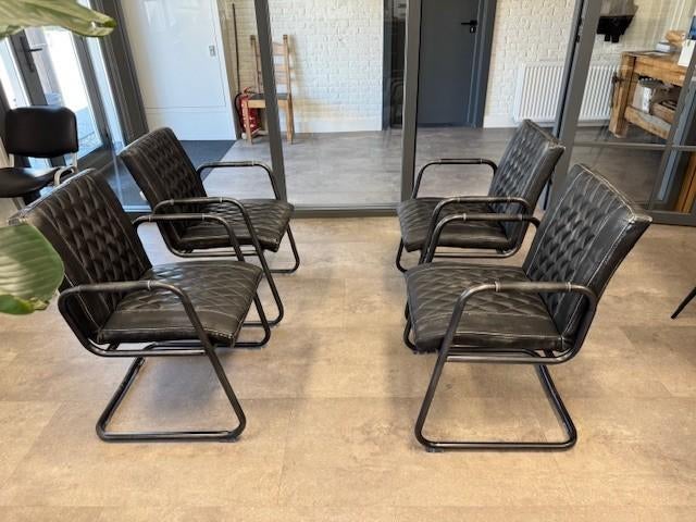 Eetkamerstoelen, Ophalen, Gebruikt, Vier, Leer