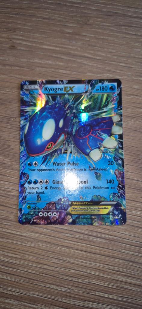 Kyogre Primal Clash 54/160, Hobby en Vrije tijd, Verzamelkaartspellen | Pokémon, Ophalen of Verzenden, Zo goed als nieuw, Losse kaart