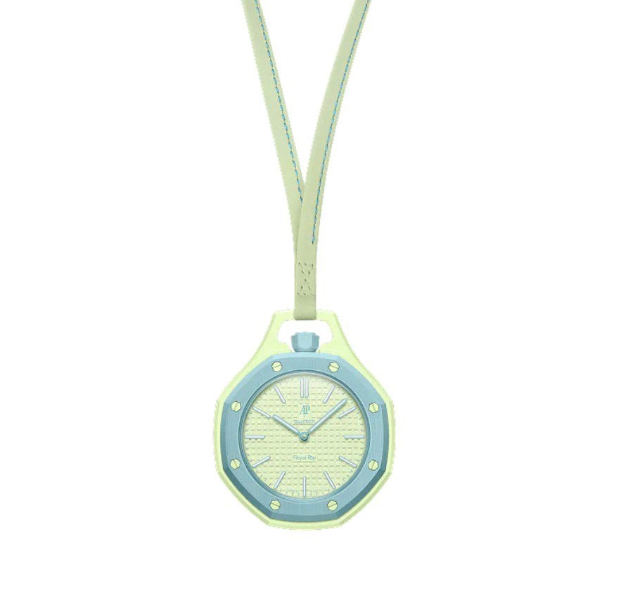 Swatch x AP Royal Pop Blaue Acht MET BAND - no fake, Ophalen of Verzenden, Zo goed als nieuw, Kunststof, Swatch