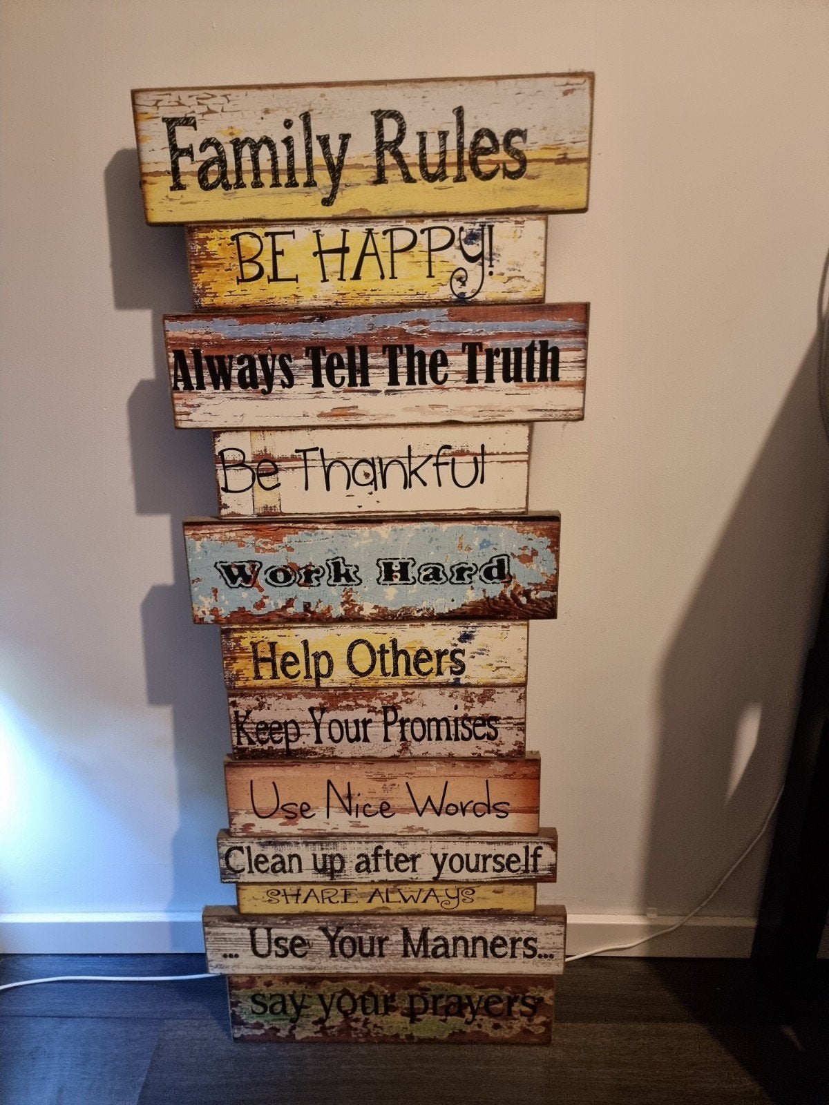 leuk tekst bord, Huis en Inrichting, Ophalen