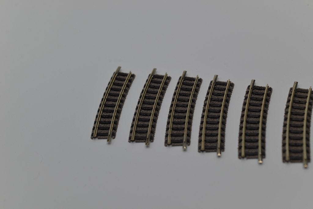 6X Fleischmann 9127 korte bochtjes N-spoor, -, -, Rails, Ophalen of Verzenden