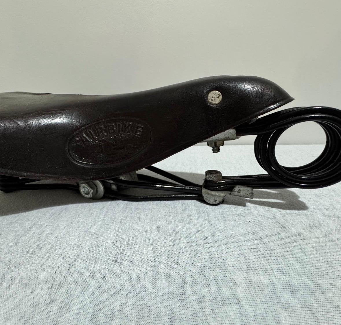 Airbike Leren Fietszadel met Veren, Gebruikt, Leer, Ophalen of Verzenden, Zadel