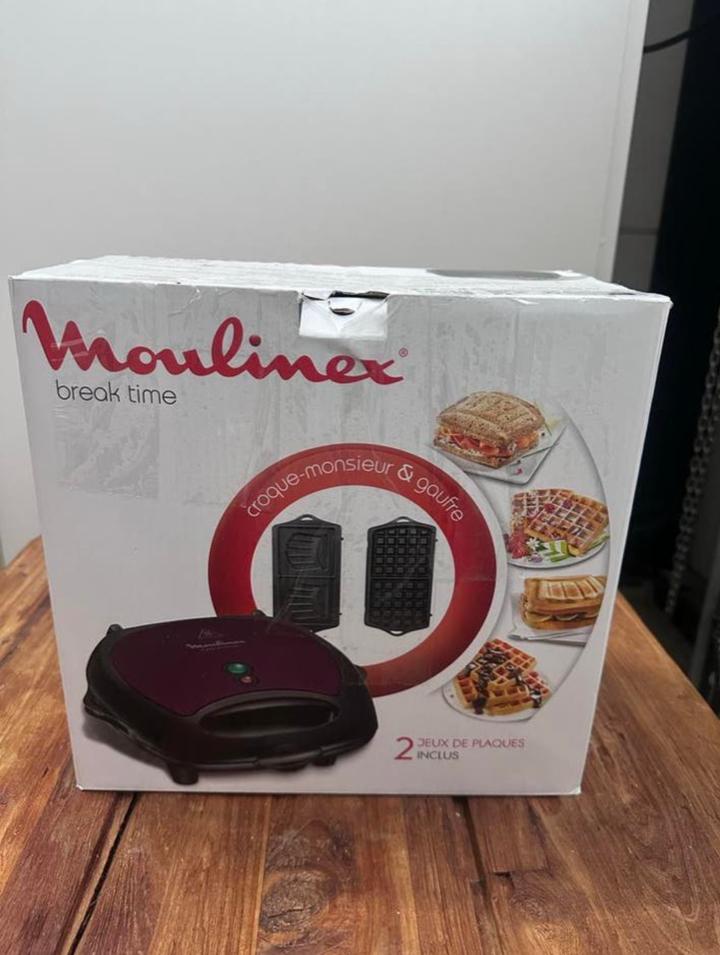 Nieuw staat Moulinex Break Time Croque-monsieur & Wafelijzer, ., Nieuw, Ophalen of Verzenden, .