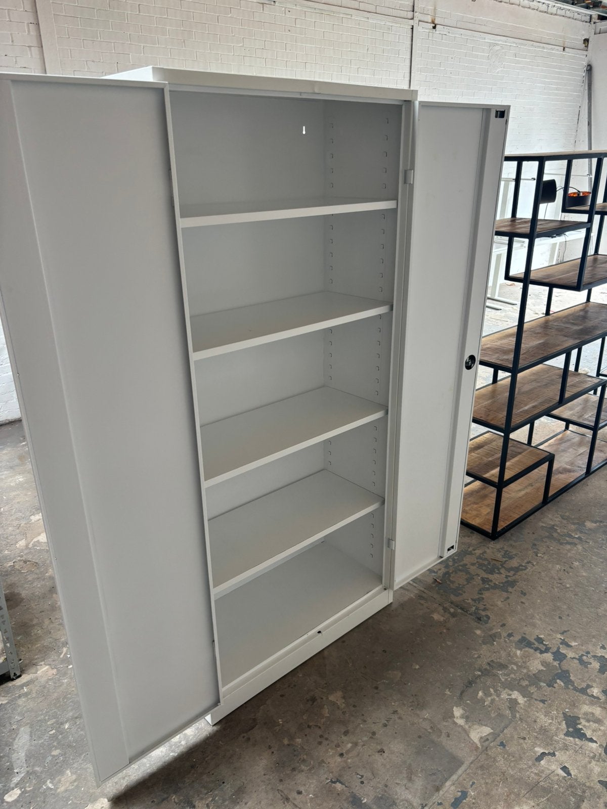 Metalen archiefkast met slot - 42x93x195H, Ophalen, 1025xe, 50 tot 100 cm, Zo goed als nieuw