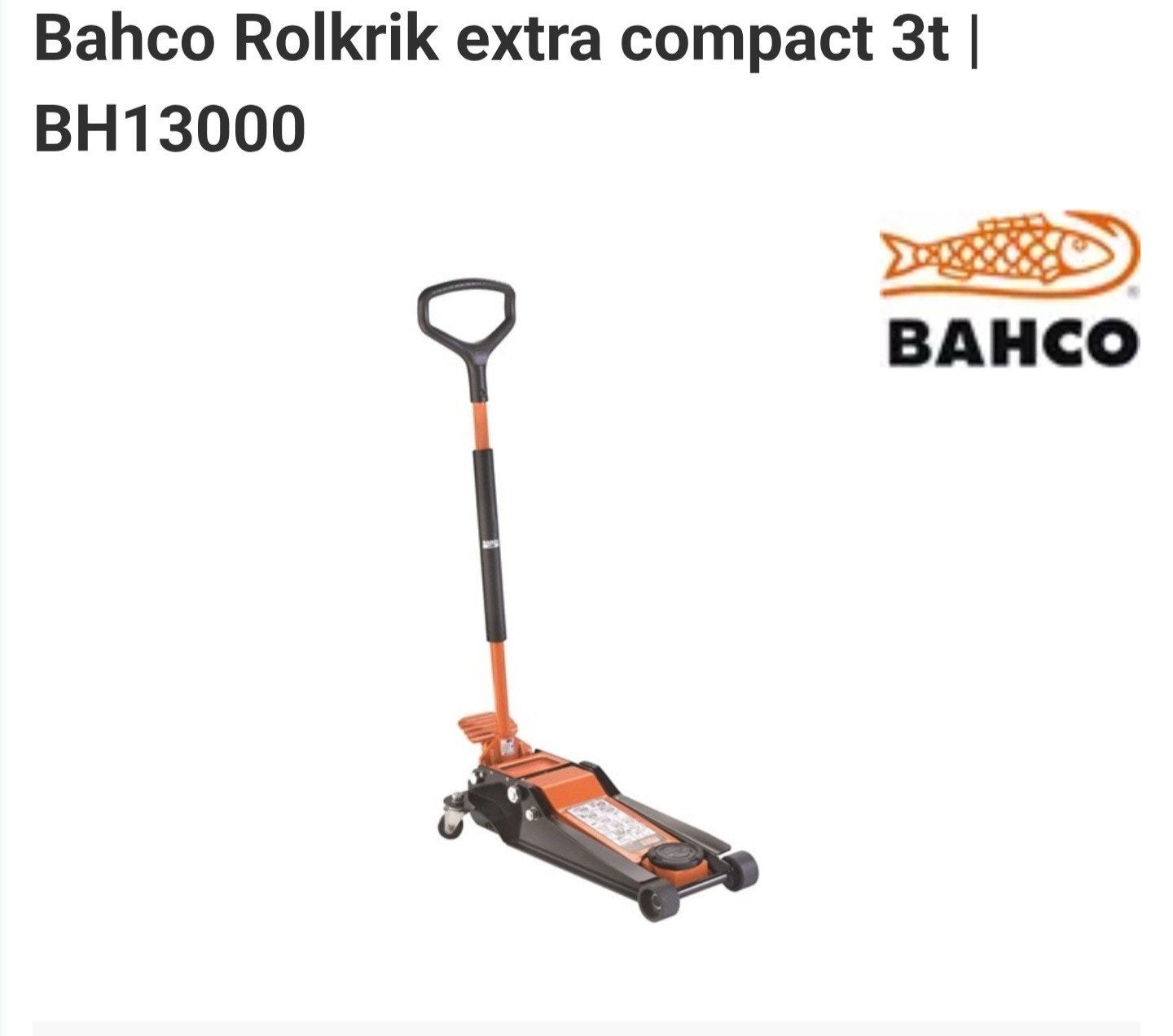 Bahco rolkrik extra compact 3t | BH13000, Ophalen, Nieuw, Garagekrik