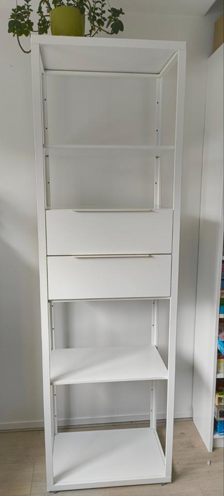 Metalen stellingkast Ikea 192x58x35 cm met lades, Ophalen, Zo goed als nieuw