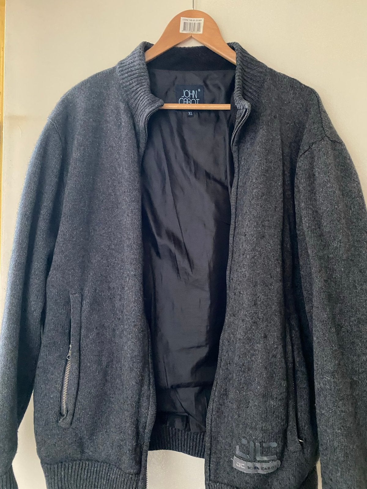 John Cabot Heren Jas / vest- Maat XL - Grijs, Ophalen, Zo goed als nieuw, Maat 56/58 (XL), Grijs