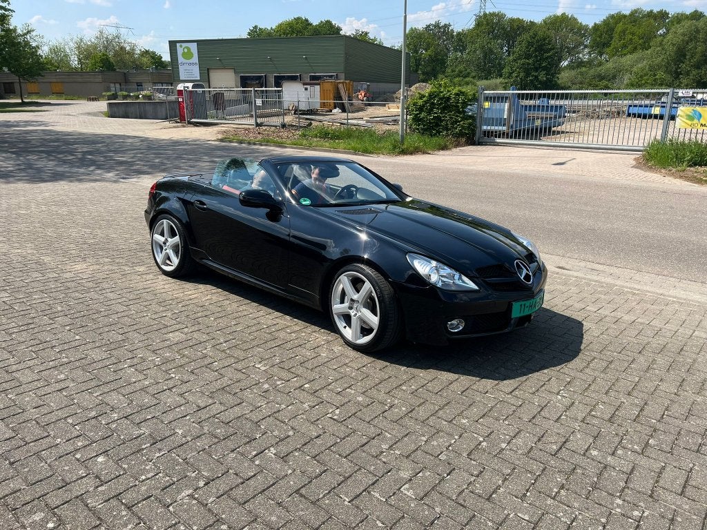 Mercedes-Benz SLK 3.5 Slk350 Roadster AUT 2008 Zwart Cabrio, Auto's, Mercedes-Benz, Automaat, Achterwielaandrijving, Zwart, Cabriolet