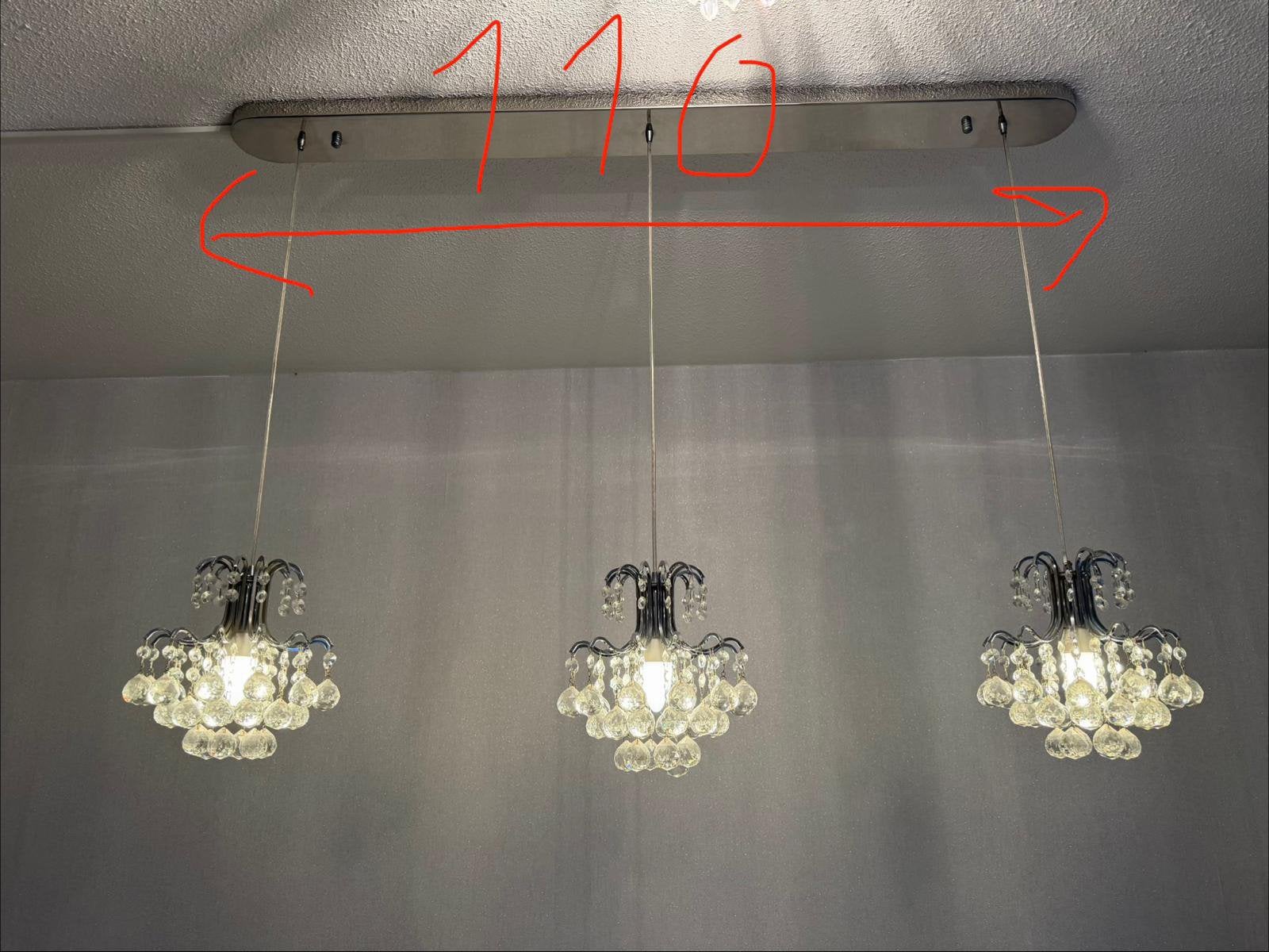 3-lichts hanglamp, Huis en Inrichting, Ophalen, Zo goed als nieuw
