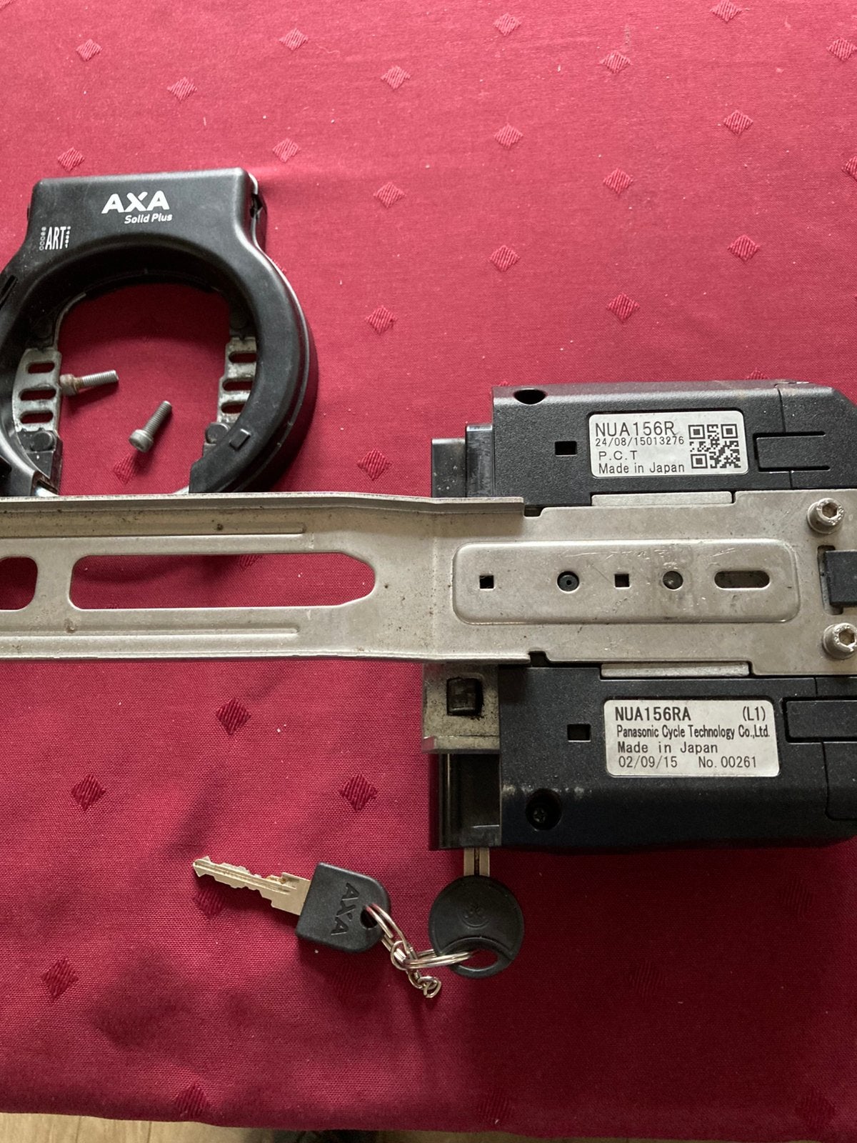 Gazelle Accu slede Panasonic met slot en sleutels, Fietsen en Brommers, Ophalen of Verzenden, Zo goed als nieuw
