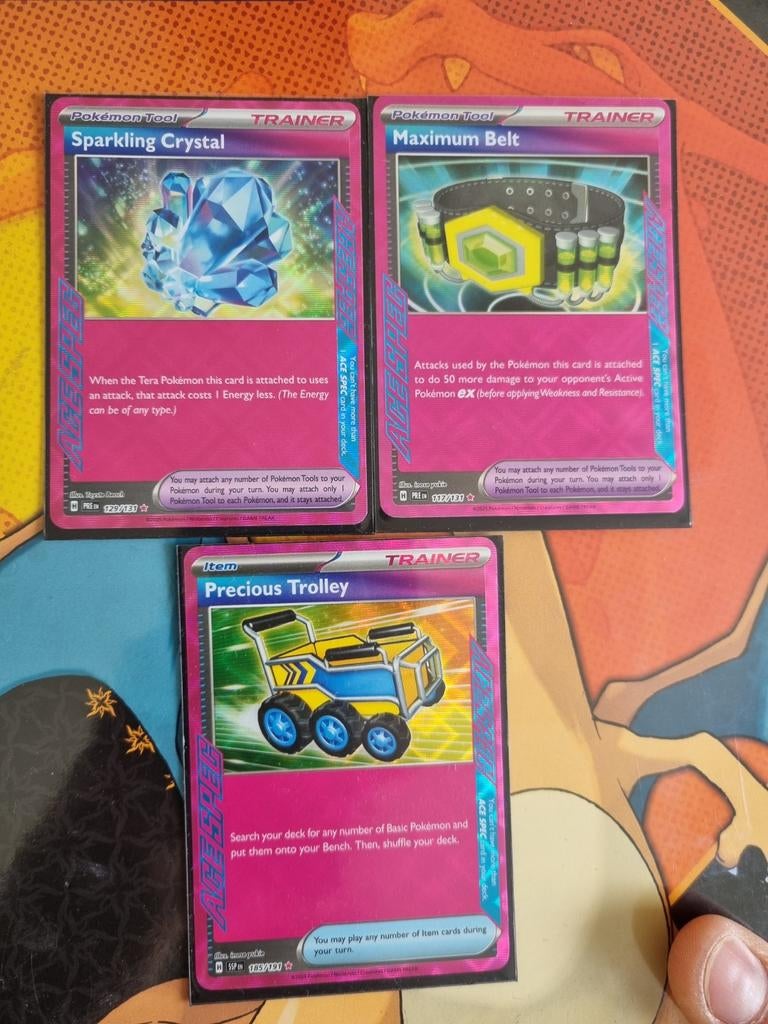 Pokémon TCG ACE SPEC Trainer Kaarten Set (3 stuks), Ophalen of Verzenden, Zo goed als nieuw, Meerdere kaarten