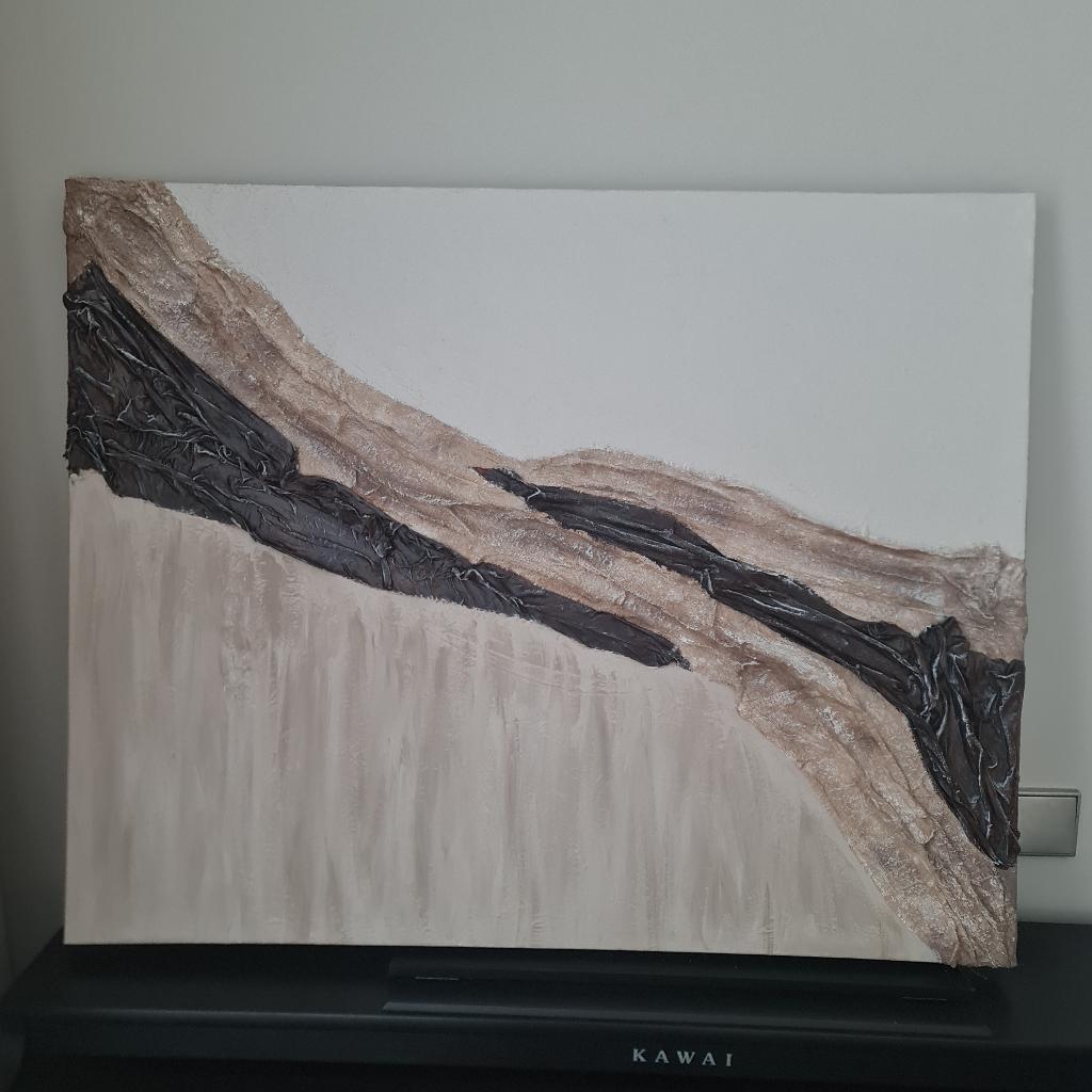 Schilderij modern abstract aarde kleuren, Ophalen