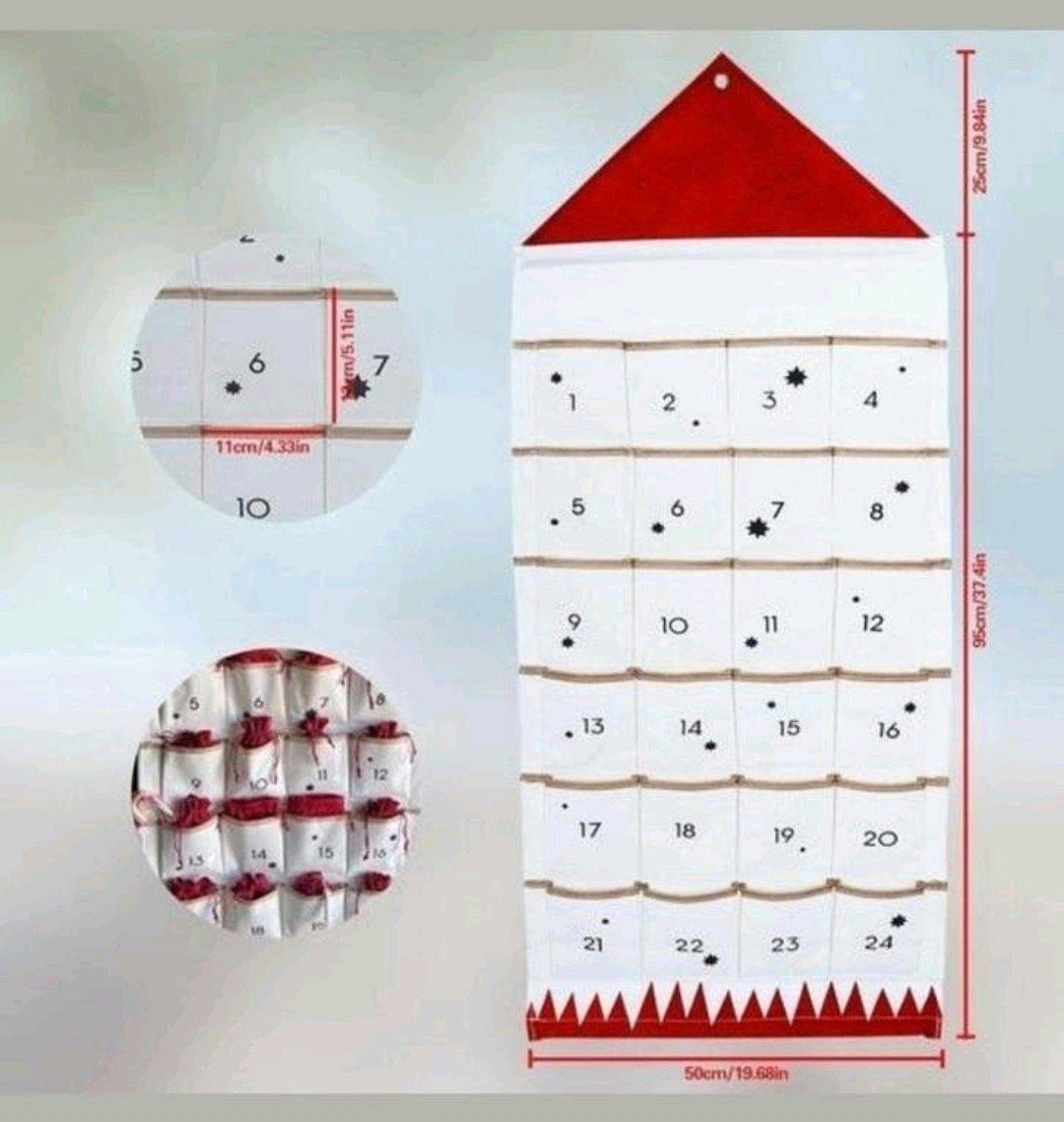 Stoffen adventskalender. Nieuw. Afmetingen: 50x120 cm, Ophalen of Verzenden, Nieuw
