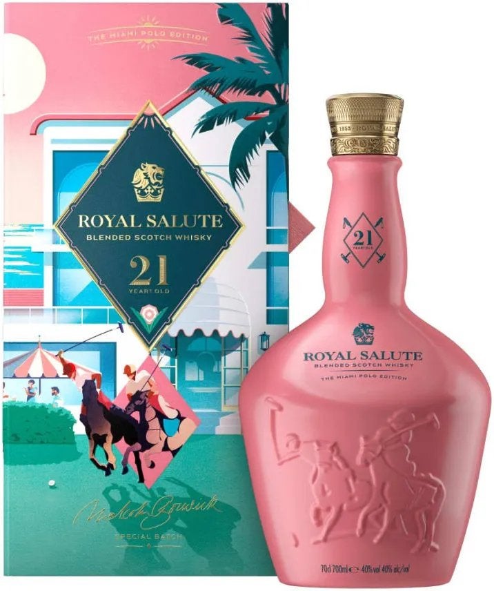 Lege Chivas Regal Royal Salute 21 Years Miami Polo Edition, Ophalen of Verzenden, Porselein
