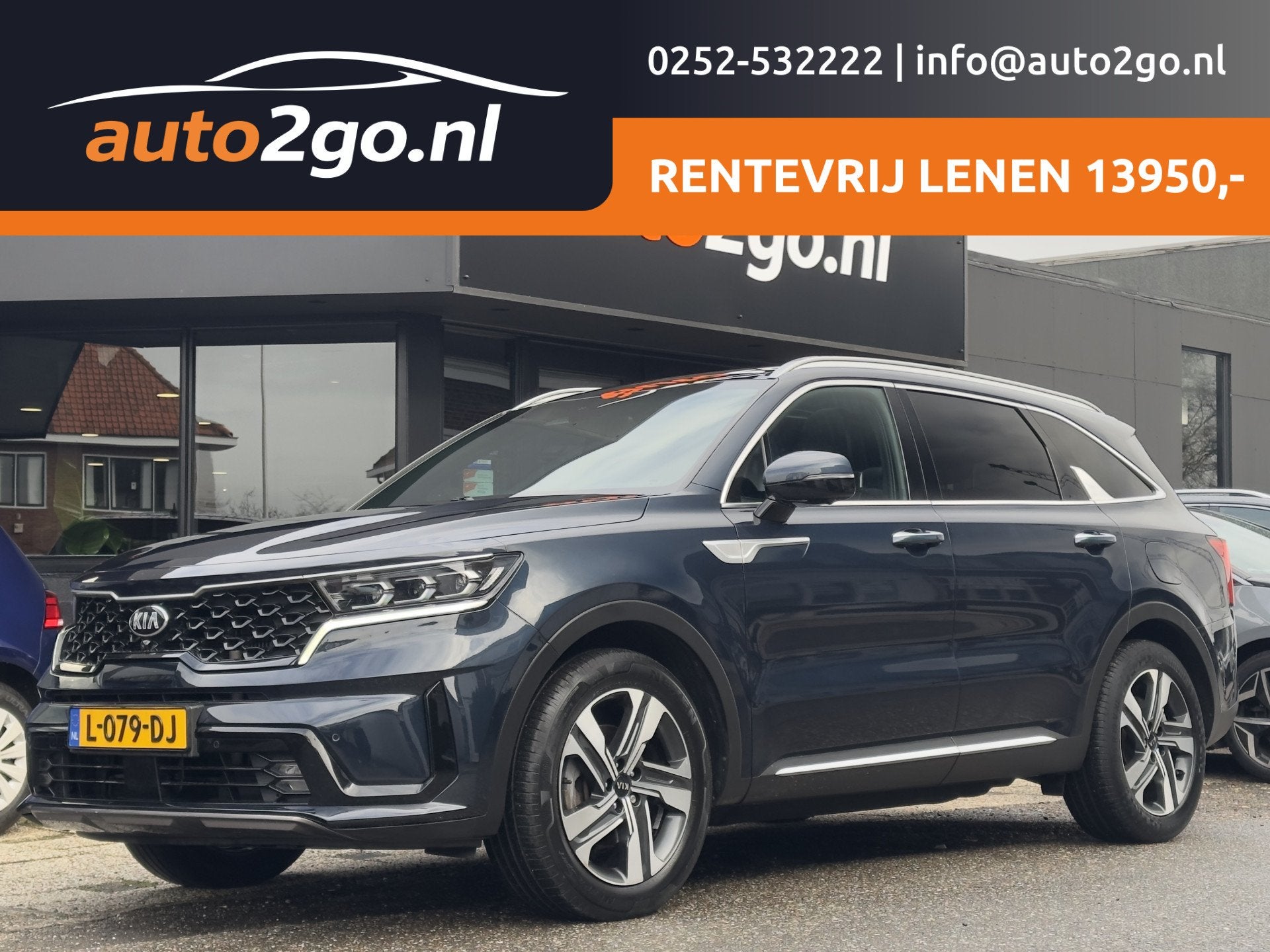 Kia Sorento 1.6 T-GDI AUT6 HYBRID 7P. ACTIE! BETAAL NU 50% 1, Gebruikt, 4 cilinders, Blauw, 1758 kg
