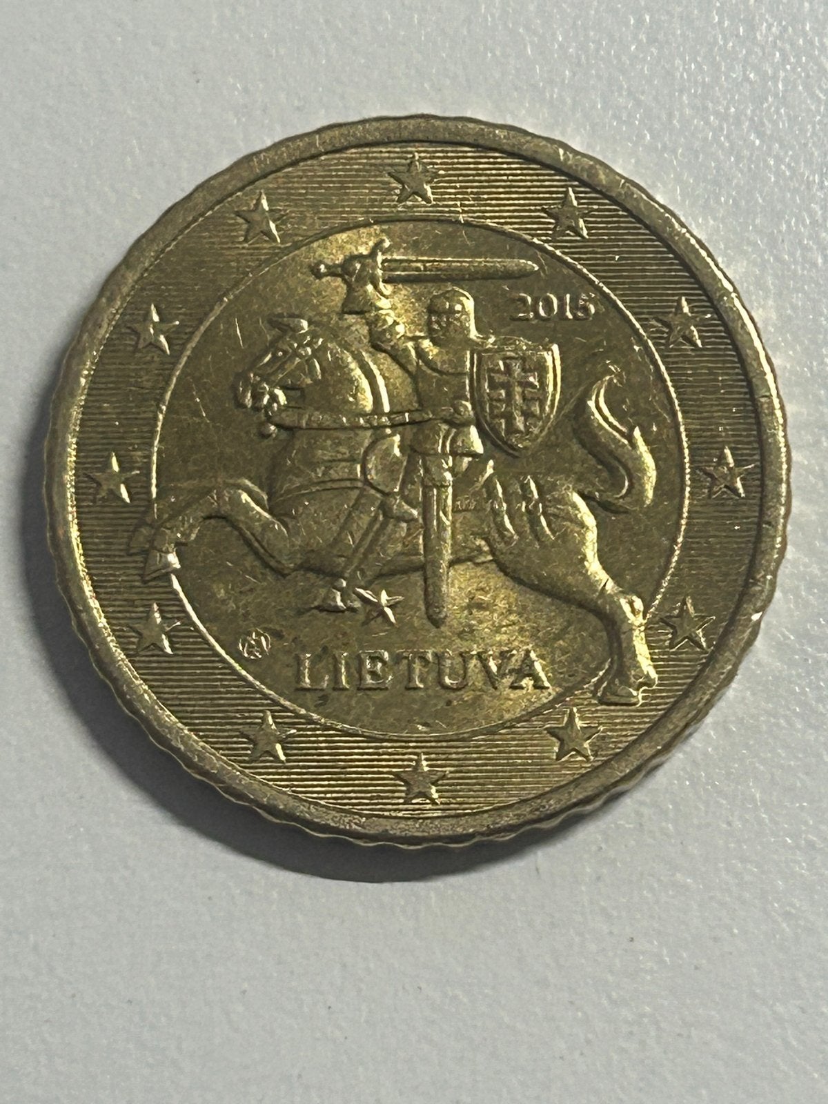 Litouwse 50 eurocent munt 2015 - Vytis ridder te paard, Ophalen of Verzenden, Overige landen, 50 cent, Losse munt