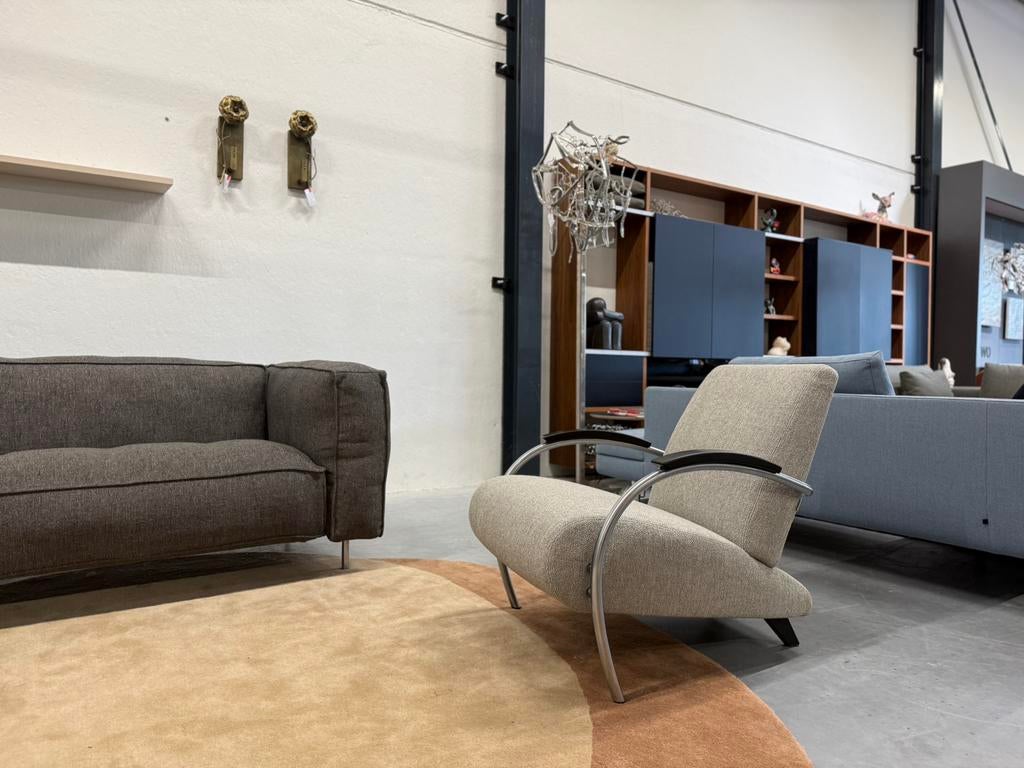 Nieuw Gelderland 5470 Fauteuil moss stof design stoel Lotus