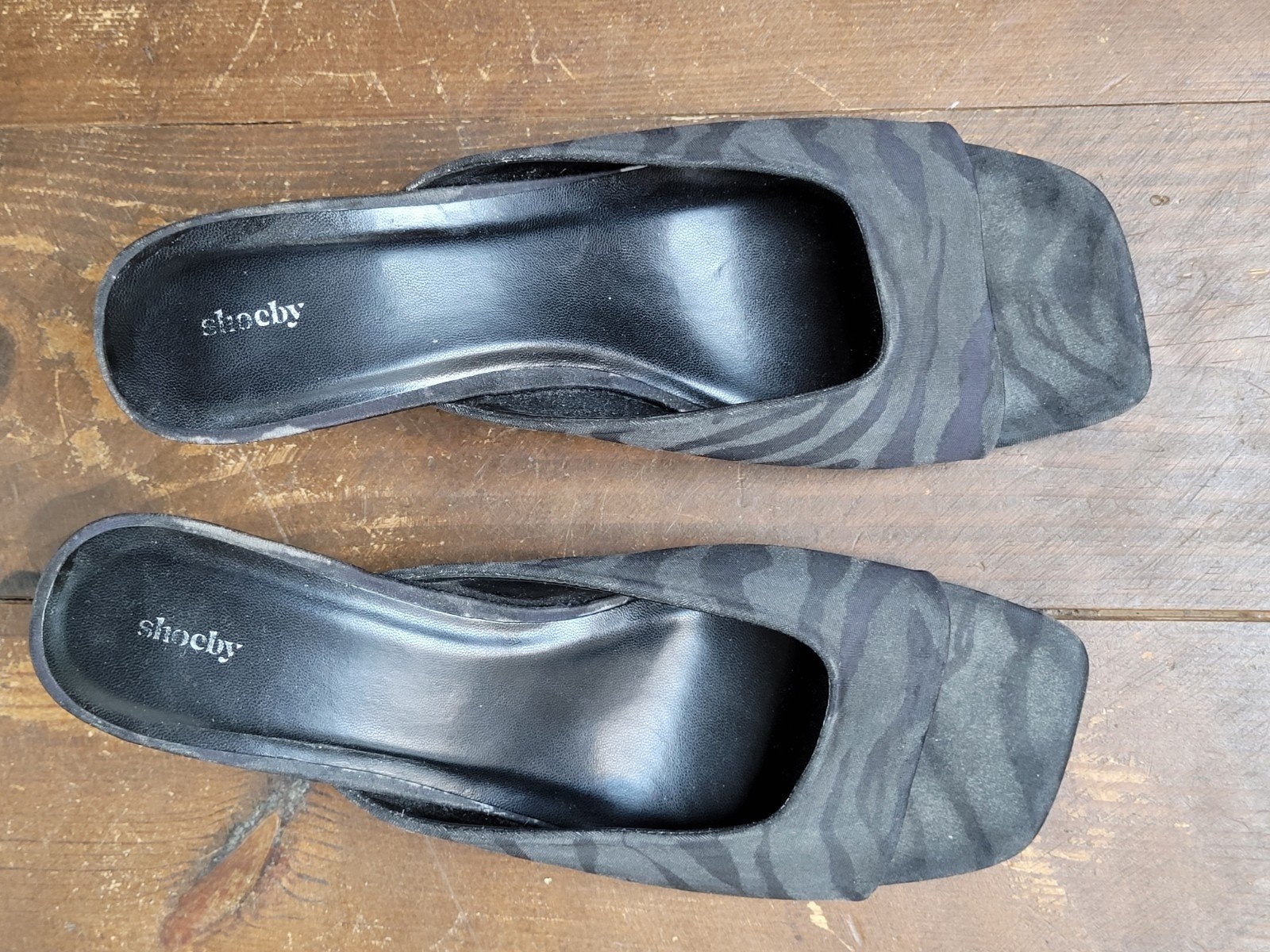 Shoecity muiltjes met zebraprint, Zwart, Shoecity, Gedragen, Sandalen of Muiltjes