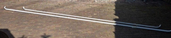 Gordijnrails met bocht en runners, Huis en Inrichting, Ophalen, Inclusief montageonderdelen, Gebruikt, Wit
