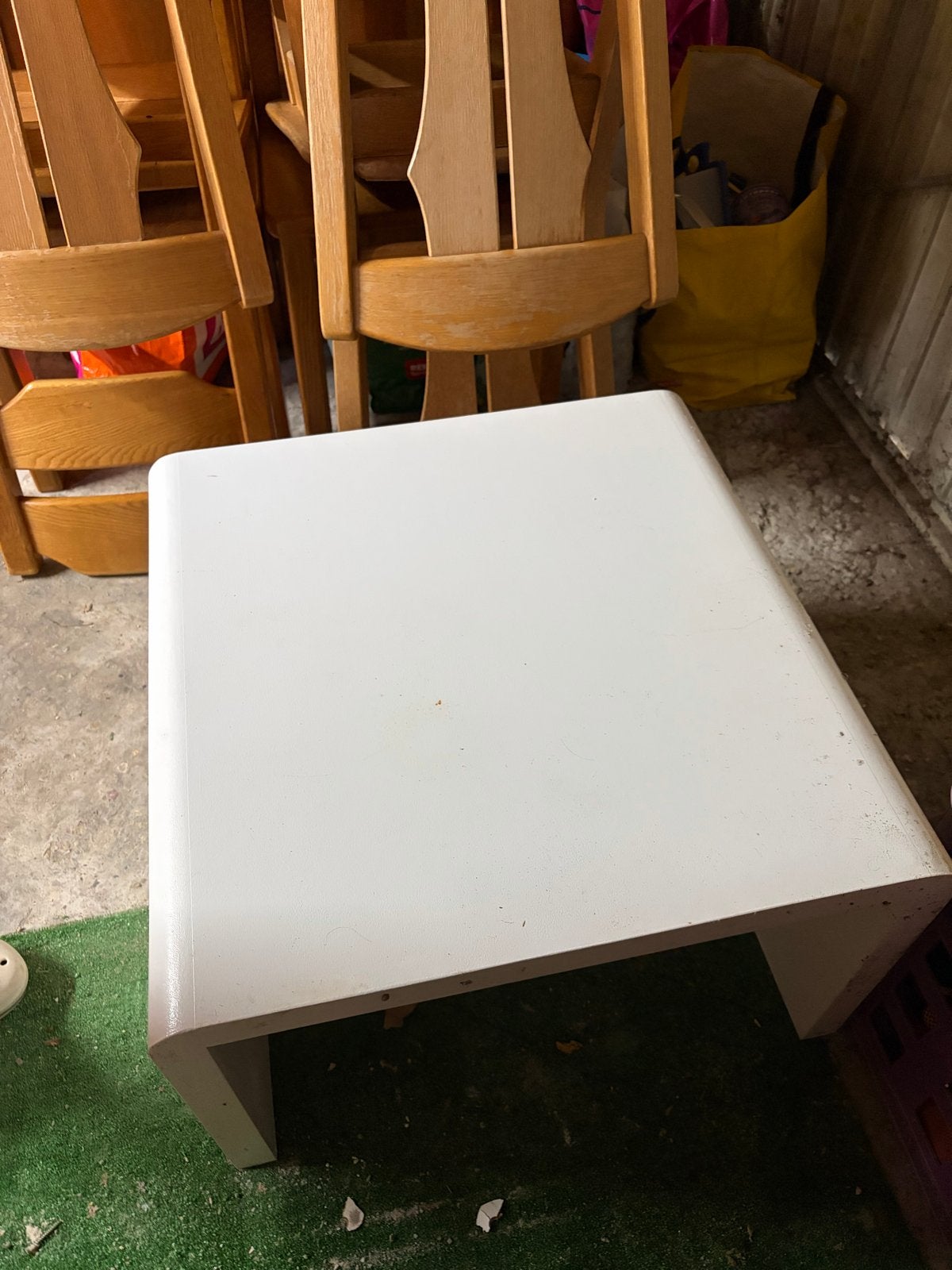 2x Witte Salontafel - Modern en Stijlvol, Ophalen, Kunststof, Gebruikt, 50 tot 100 cm