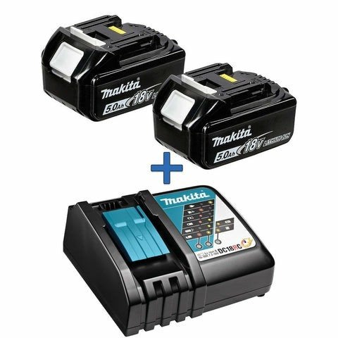 Makita 18v starterset BL1850B accu 2 st. & lader DC18RC, Ophalen of Verzenden, Nieuw