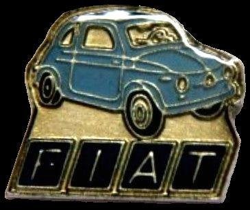 Fiat 500 pin blauw, Verzenden, Nieuw, Transport, Speldje of Pin