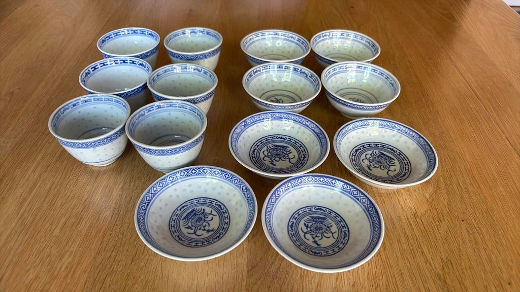 Chinees rijstkorrel servies bakjes schaaltjes, Ophalen