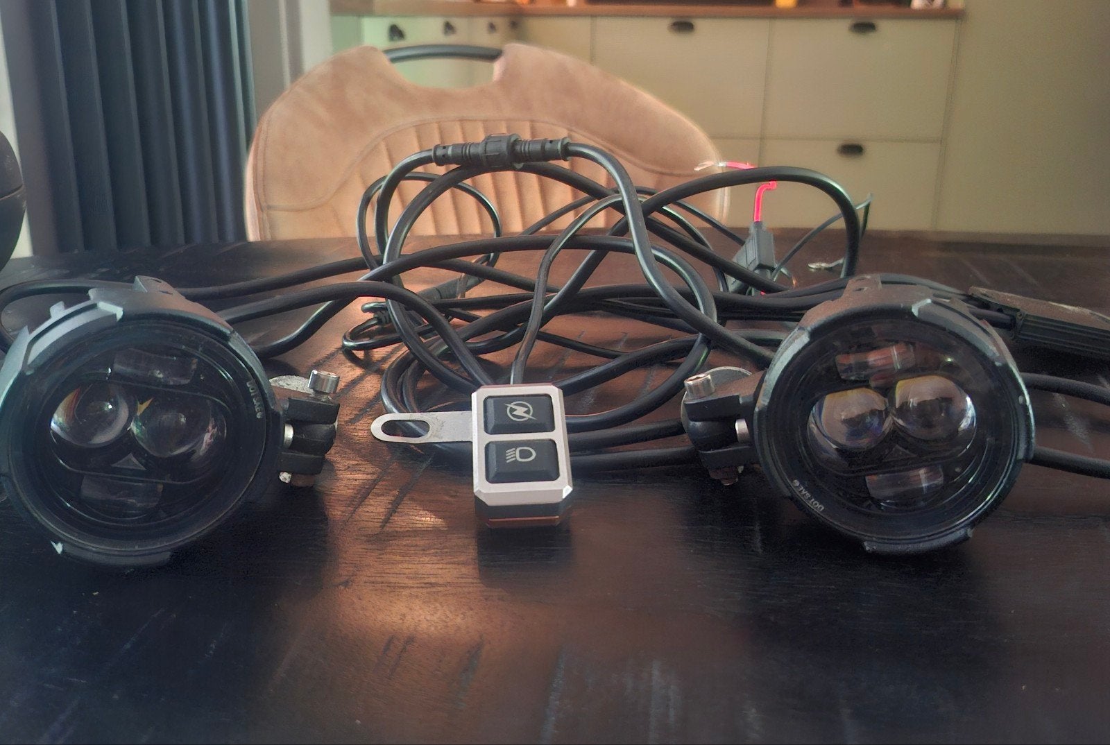 Motorfiets LED Verstralers met Schakelaar en Kabelboom, Motoren, Accessoires | Overige, Gebruikt, Ophalen of Verzenden