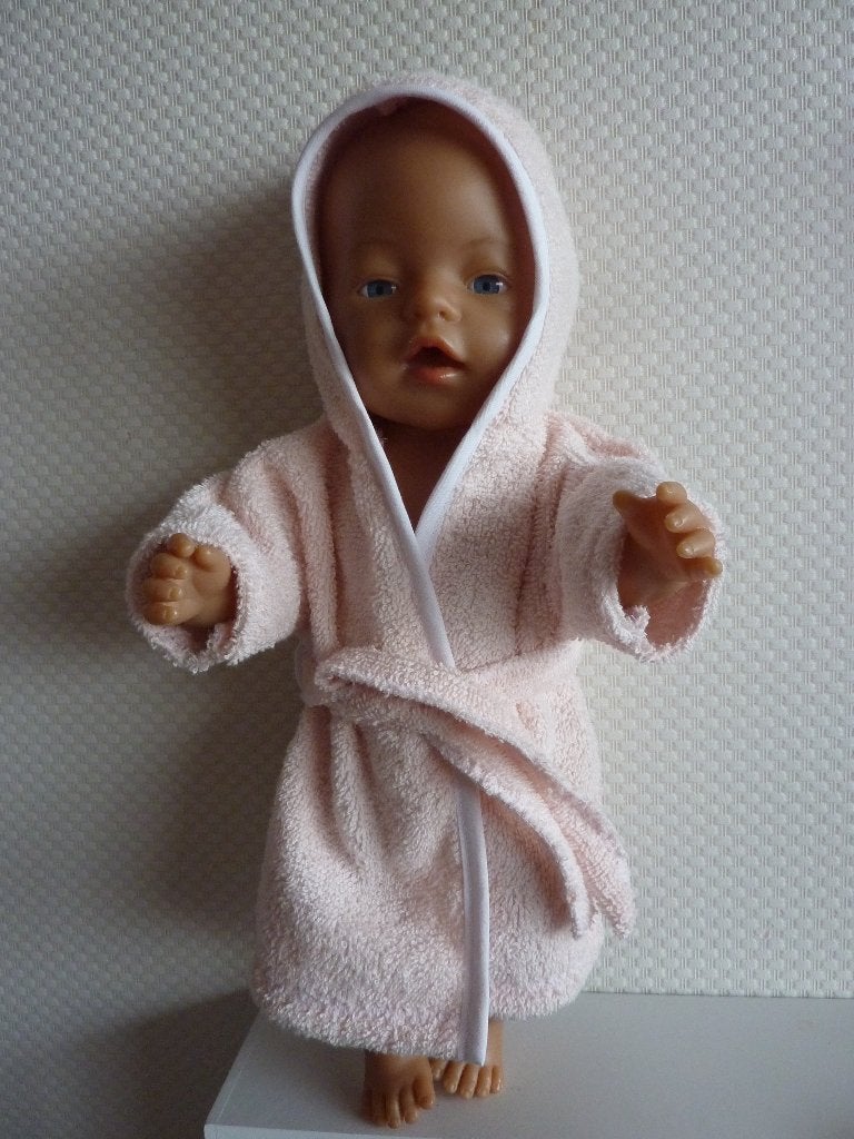 Badjas/ochtendjas voor de baby pop. Poppenkleertjes, Kinderen en Baby's, Speelgoed | Poppen, Nieuw, Babypop, Ophalen of Verzenden