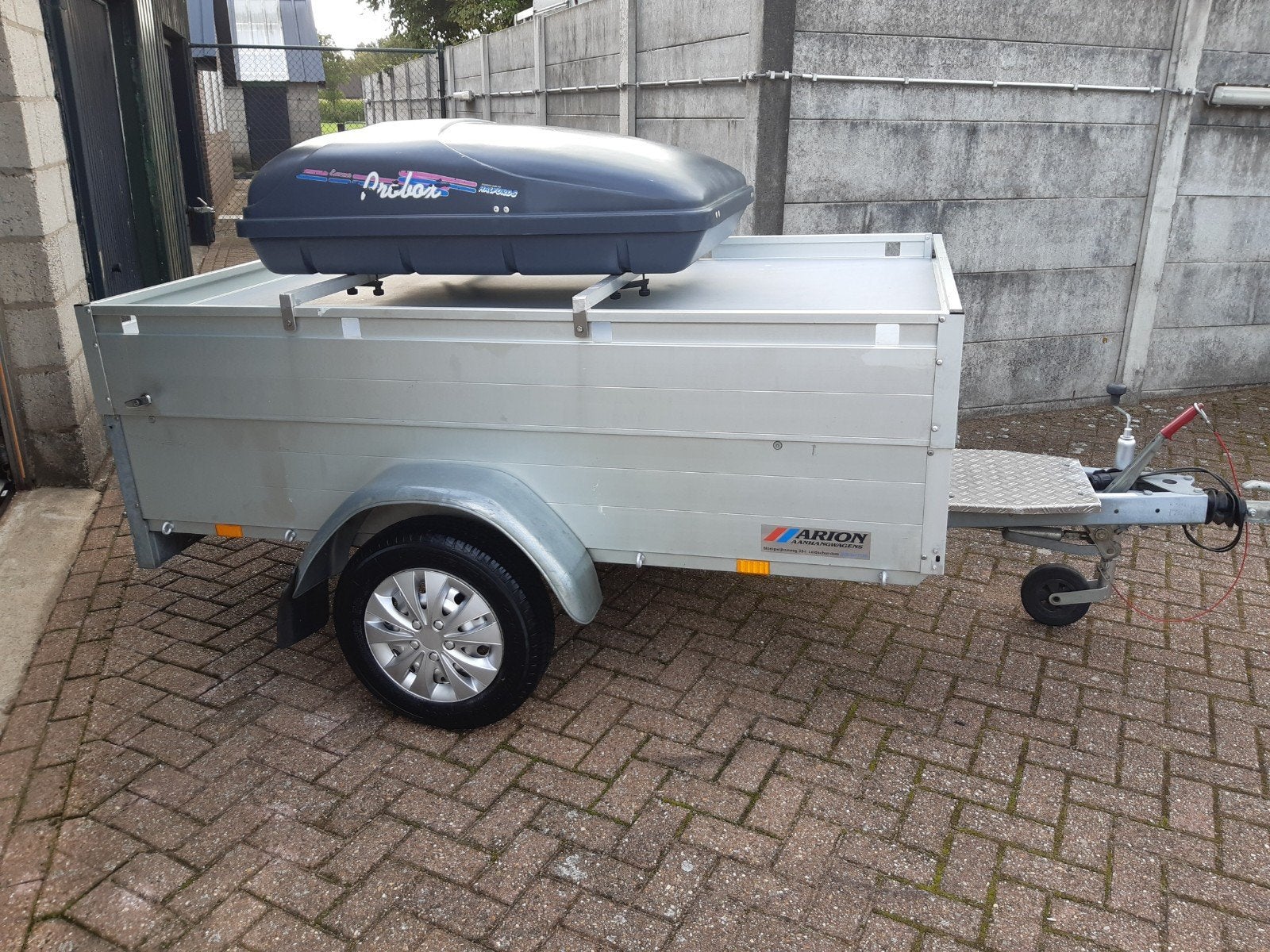 bagagewagen / aanhanger anssems + dakkoffer, Ophalen