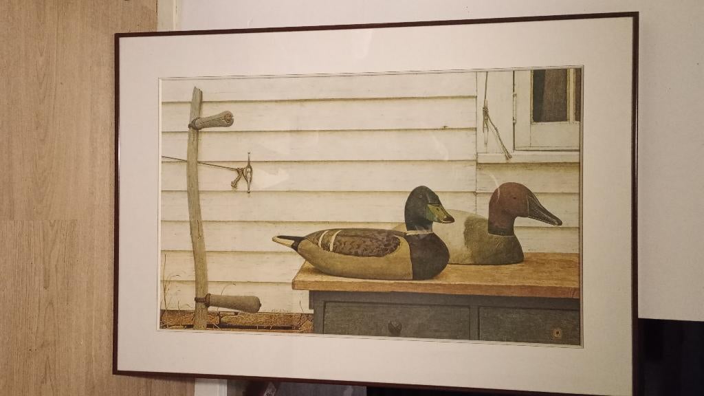 Schilderij eenden, Ophalen