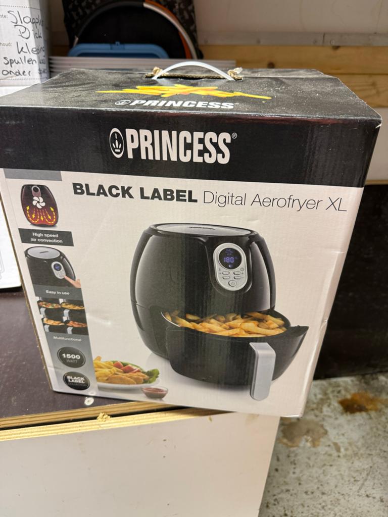 Princess Black Label Digital Aerofryer XL, Ophalen of Verzenden, Nieuw, Airfryer XL, 1500 gram of meer