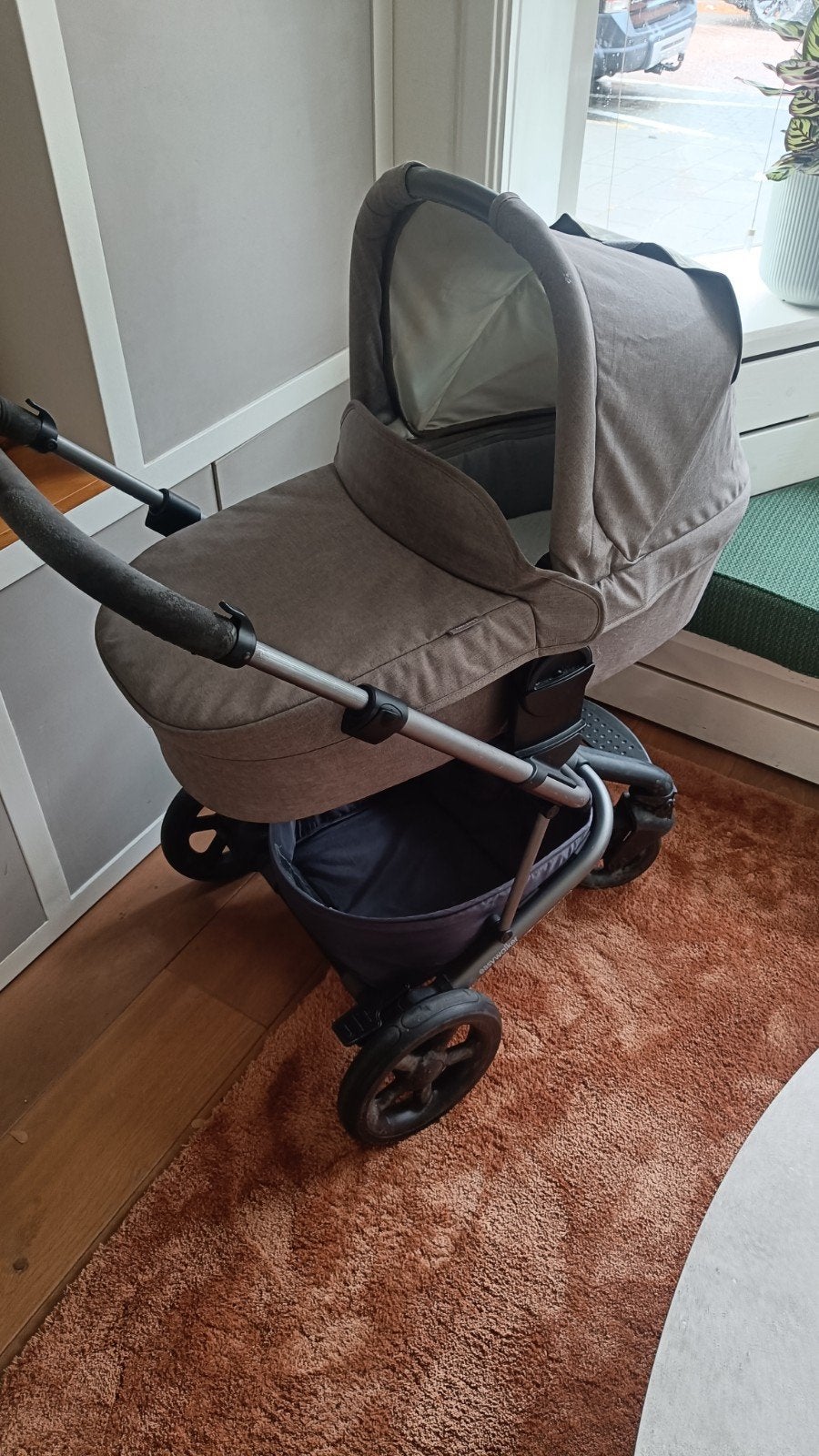 Easywalker Harvey kinderwagen met reiswieg en accessoires, Gebruikt, Combiwagen, Verstelbare duwstang, Ophalen
