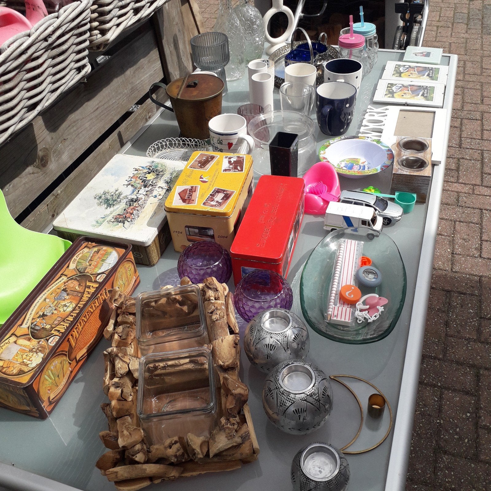 rommelmarkt spulletjes alles in een koop, Ophalen