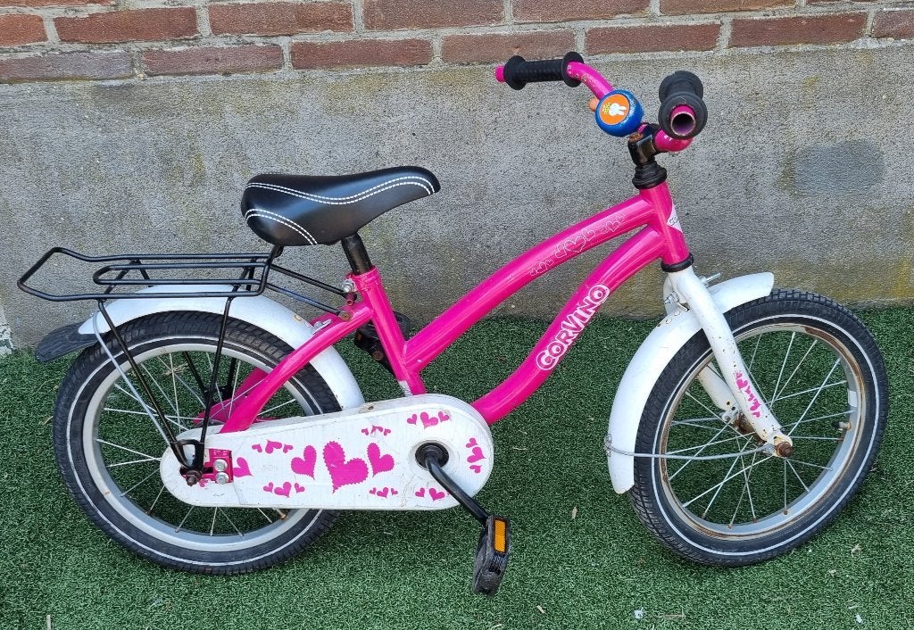 Fiets meisje 16 inch, Ophalen, Terugtraprem, Gebruikt, Corvino