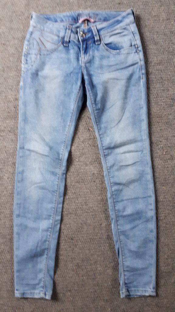 blauwe jeans, Fornarina, maat 27, Kleding | Dames, Spijkerbroeken en Jeans, Fornarina, Zo goed als nieuw, W27 (confectie 34) of kleiner