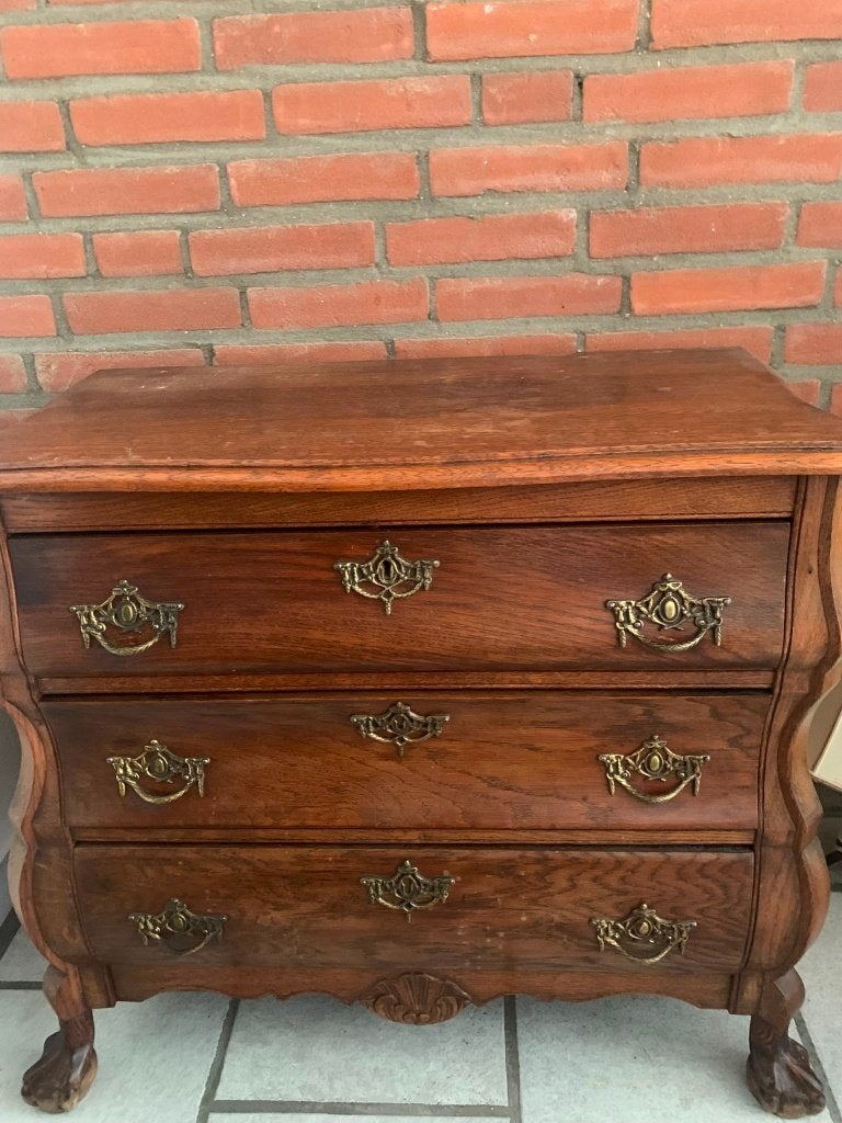 Antique Dutch Baroque Style Chest of Drawers, Ophalen of Verzenden